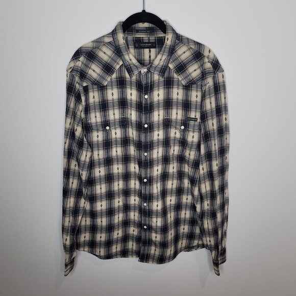 Lucky Brand Button Up Mens Large - Picture 1 of 8
